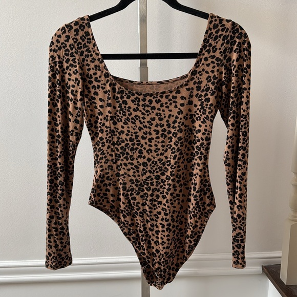& Other Stories leopard jersey bodysuit sz 6 - Picture 4 of 8